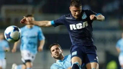 Iván Pillud en un encuentro de Racing.