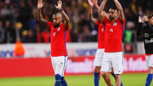 Arturo Vidal con la camiseta de la Selección de Chile.