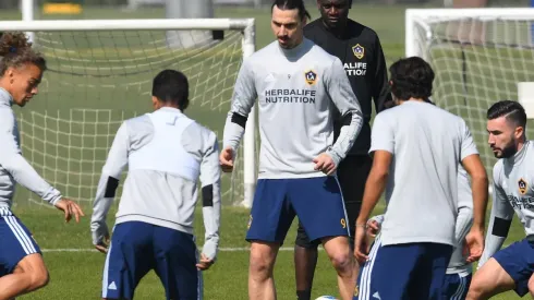 SU NUEVA CASA. Zlatan Ibrahimovic en su primer entrenamiento en LA Galaxy (Foto: Getty).