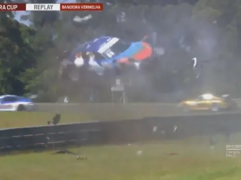 Impresionante accidente: bólido se dio ocho vueltas en el aire después de un leve roce en Brasil