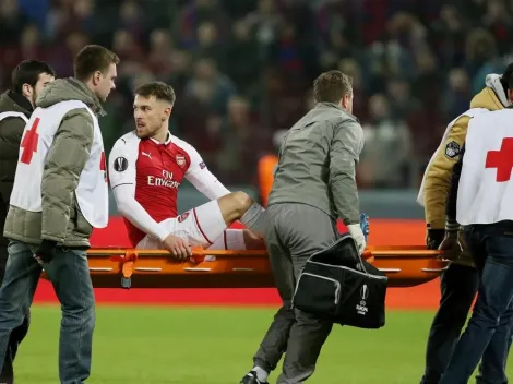 A Ramsey le engraparon la pierna...¡en el entretiempo!