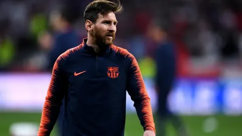 Foto de Lionel Messi en la previa de la final ante Sevilla