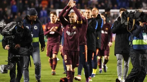 Andrés Iniesta tras la victoria de Barcelona en Riazor.