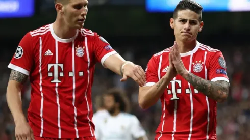 Foto de James Rodríguez ante el Real Madrid en el Bernabeu.