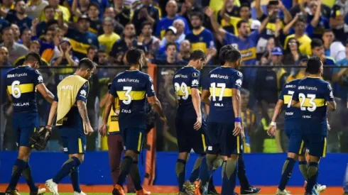 Foto de los jugadores de Boca en la Bombonera