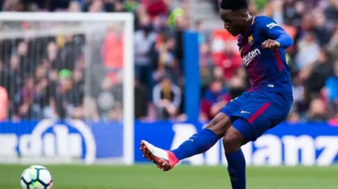 Yerry Mina vio acción en la victoria de Barcelona sobre Villarreal.