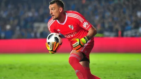 EL DUEÑO DEL ARCO. Franco Armani durante uno de sus últimos partidos en River.