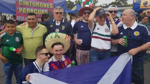 La afición escocesa en México quiere dejar su huella / Foto: @laaficion