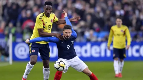 Foto de Yerry Mina con la piel de Colombia