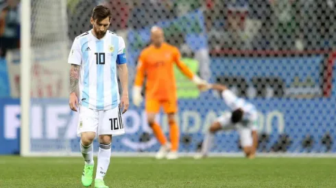 Foto de Lionel Messi con la Selección Argentina.