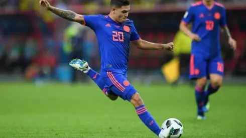 Juan Fernando Quintero en el partido de Colombia