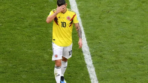 AFUERA. La frustración de James Rodríguez después de salir en el comienzo