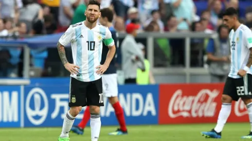 Foto de Lionel Messi con la Selección Argentina.