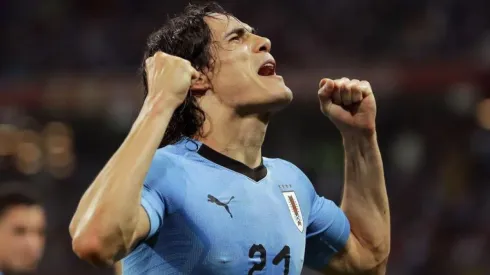 Edinson Cavani, la gran figura del partido.