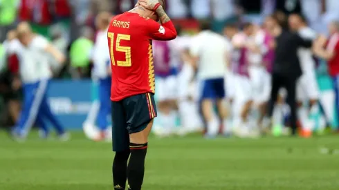 Sergio Ramos se lamenta luego de la eliminación de España