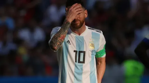 EL DOLOR DE LA DERROTA. La frustración de Messi después de perder contra Francia (Foto: Getty).