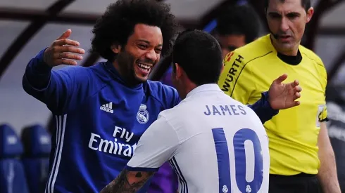 Foto de James Rodríguez y Marcelo cuando estaban en Manchester United.