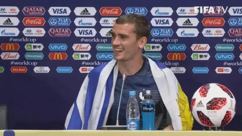 Antoine Griezmann con los colores de Uruguay.