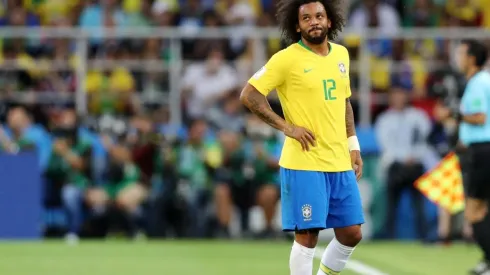 Marcelo se lamenta por su lesión durante el Mundial.