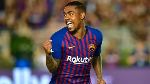 DEBUT CON FESTEJO. Malcom durante su primer partido con Barcelona.