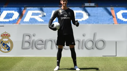 Courtois y su primer foto en un entrenamiento del Madrid