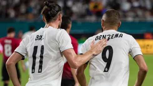 LA DUPLA. Benzema y Bale, dos de las figuras del encuentro del Real Madrid (Foto: Getty).