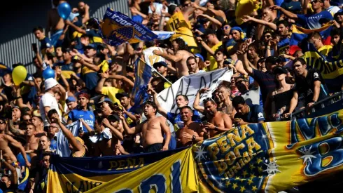 LOCALES EN ESPAÑA. La hinchada de Boca se hizo sentir en el Camp Nou contra Barcelona (Foto: Getty).