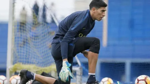 A UN PASO DE LA SELECCIÓN. Esteban Andrada durante uno de los entrenamientos de Boca.
