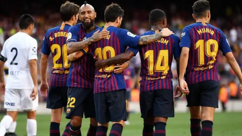 Foto de los jugadores de Barcelona.