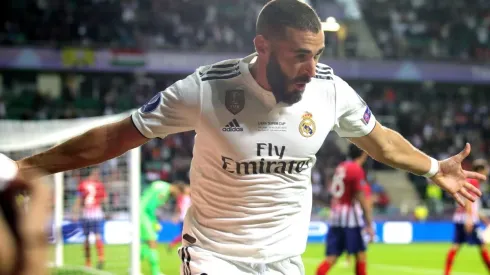 Benzema y un golazo en la práctica