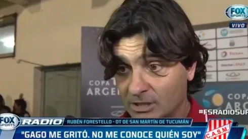 Forestello se enojó con Gago.