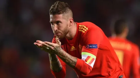 Sergio Ramos festeja su tanto.