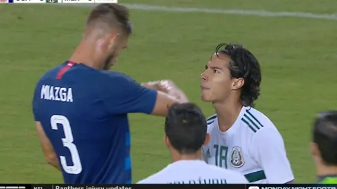 FIRME. El extremo zurdo de América se plantó igual.