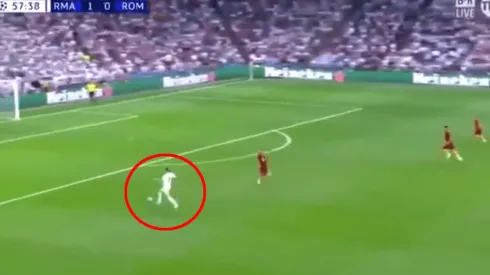 Foto de Gareth Bale antes de disparar.