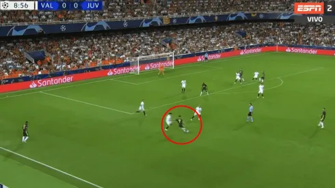 Captura del remate de Cristiano Ronaldo.