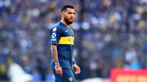 Foto de Carlos Tevez en el duelo ante River.