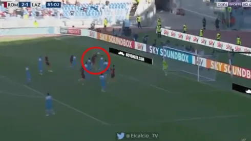 Foto del gol de Federico Fazio para Roma.