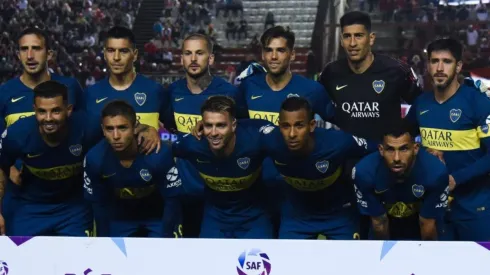 El equipo de Boca ante Argentinos Juniors.