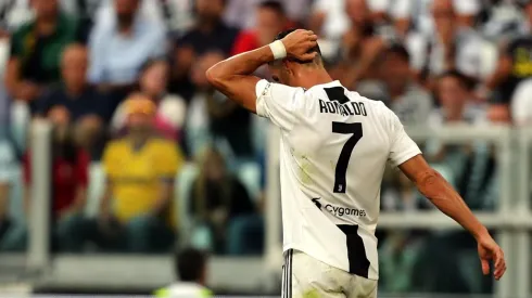 Foto de Cristiano Ronaldo en el duelo ante Napoli.