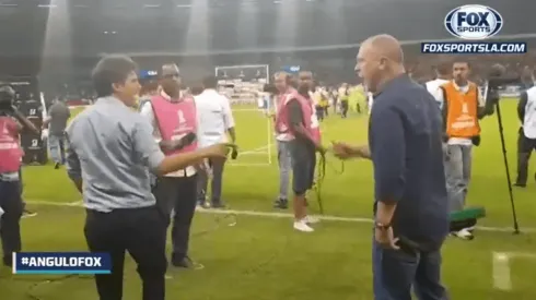 El tenso cruce que protagonizaron Gustavo y el DT de Cruzeiro cuando terminó el partido