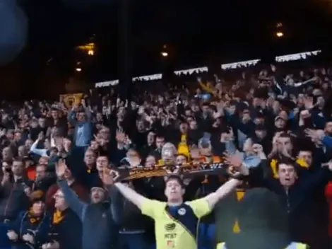 Nunca volarás sólo: aficionado de América, presente alentando a Raúl Jiménez