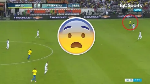 Cierren todo: pase largo y Neymar controló con la espalda ante Argentina