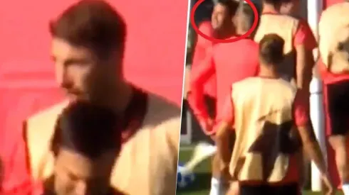 Explota todo: Sergio Ramos chocó con un juvenil, se re calentó y le metió dos pelotazos con toda la furia