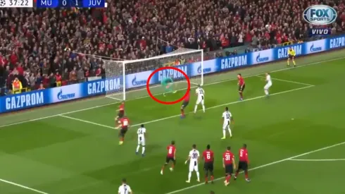 Foto de De Gea tapando todo ante Juventus.