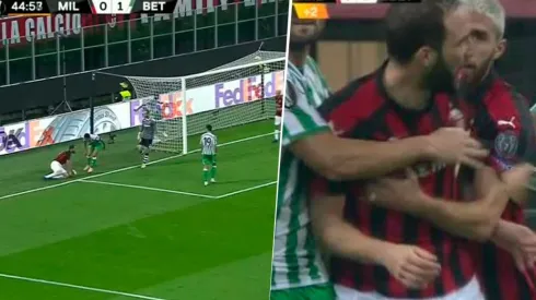 La reacción de Higuaín cuando le festejaron en la cara que erró un mano a mano