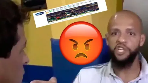 Felipe Melo vio un tweet, se puso como loco y salió desesperado a increpar a un periodista