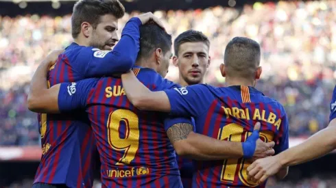 Piqué, envalentonado en el festejo.