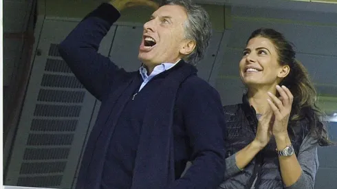 Macri, junto a Juliana Awada en el palco de Boca. (Foto: Minuto Uno)