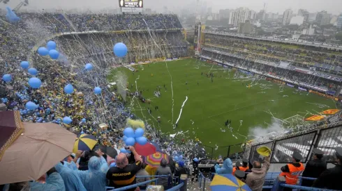 La Bombonera con lluvia en 2010.