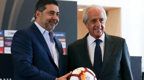 Los presidentes de ambos clubes, juntos.